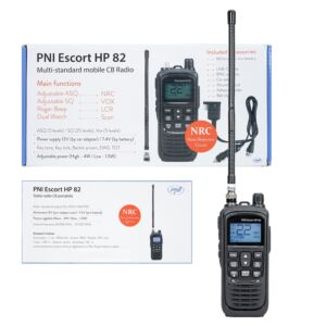 Tragbares CB-Funkgerät PNI Escort HP 82 ohne Ladegerät, Multistandard, 4 W, 12 V, AM/FM, NRC, Dual Watch, Roger Beep