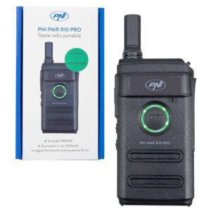 PNI PMR R10 PRO tragbares Funkgerät, ohne Ladegerät, 446 MHz, 0,5 W, 16 programmierbare Kanäle, 16 PMR- und 50 CTCSS-Töne