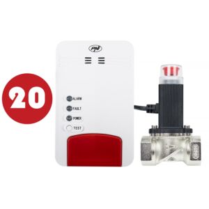 PNI Safe House Dual Gas 250-Kit mit Kohlenmonoxid (CO) -Sensor und Erdgas- und Magnetventil