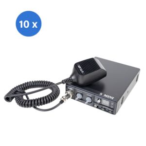 Box mit 10bc Radiostation CB CRT S Mini Dual Voltage, 12/24V, 4W, mit ASQ, AM-FM