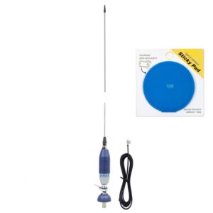 Sirio SUPER 9 CB-Antennenpaket mit Butterfly-Antenne, Länge 155 cm und inklusive Klebepad (blau)