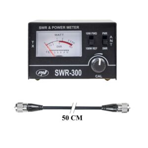 PNI SWR-300 PWR-SWR Meter Reflectometer Package, für SWR-Messungen und PNI R50 Anschlusskabel