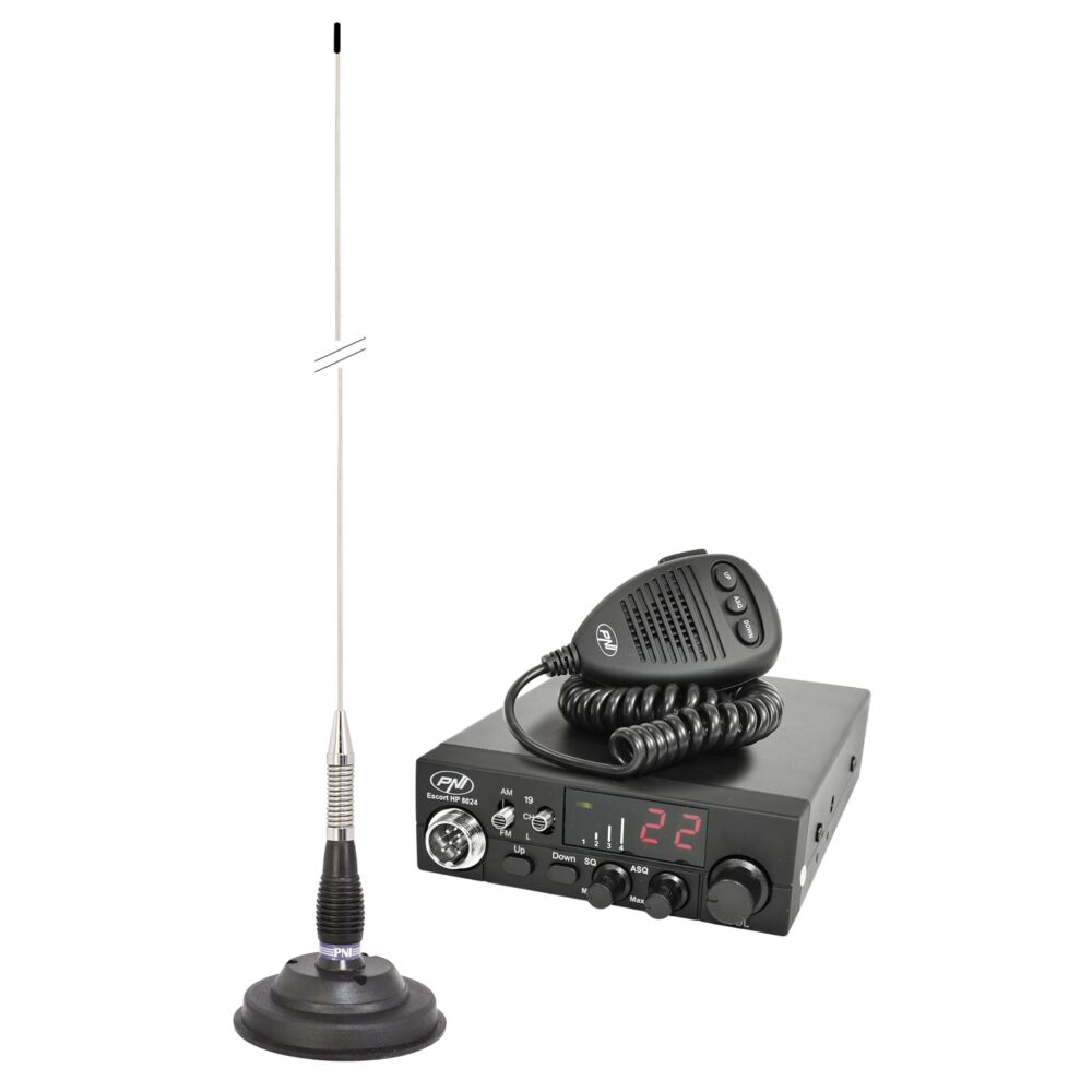 CBI station de radio CBI ESCORT HP 8001L casque ASQ + HS81 + antenne CB PNI S9 avec aimant