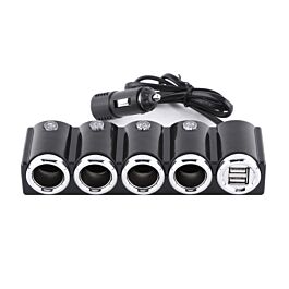 Auto Feuerzeug Splitter PNI 04 - 4x 12V/24V Ausgänge, 2x USB, LED-Anzeige, 70 Cm Kabel, Mit Sicherung