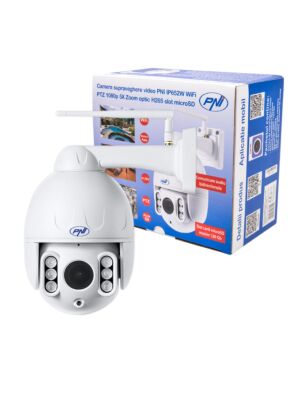 PNI Videoüberwachungskamera IP652W WiFi PTZ 1080p 2MP 5X Optischer Zoom H265 microSD Steckplatz Nachtsicht 50m IP66 Alarm