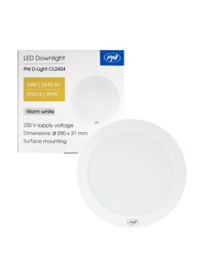 LED-Deckenleuchte PNI D-Light CL2424 24 W, rund, 2700 K, Stromversorgung 230 V, 2640 lm, warmweiß, Durchmesser 29 cm