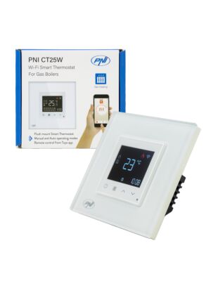 Smarter Thermostat PNI CT25W WiFi für Gasheizanlage, Einbaumontage, 16A, Steuerung über die Tuya Sm-Anwendung