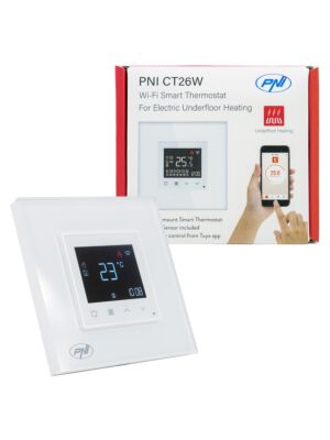 Smart-Thermostat PNI CT26W WiFi, elektrische Fußbodenheizung oder Pumpengruppe, inklusive Bodensensor, 10 A, m