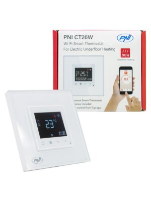 Smart-Thermostat PNI CT26W WiFi, elektrische Fußbodenheizung oder Pumpengruppe, inklusive Bodensensor, 10 A, m