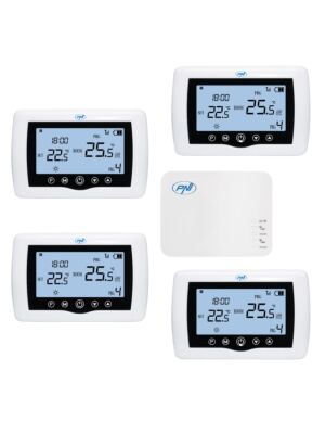 Smarter Thermostat PNI CT440 kabellos, mit WLAN, Steuerung von 4 Zonen über das Internet, für Heizanlagen, Pumpen, Elektrov