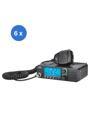 Subwoofer mit 6 CB-Funkgeräten PNI Escort HP 40 Multistandard, 4W, AM, FM, 12-24V, ASQ, HF-Verstärkung