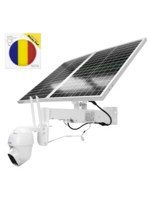 PNI IP60 Live PTZ Videoüberwachungskamera-Paket mit Solarpanel, 2MP, GSM 4G und Sticky Pad Flag