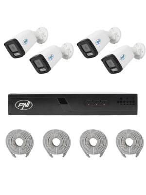 Videoüberwachungspaket mit 4 Kameras und 20 Meter Kabeln inklusive