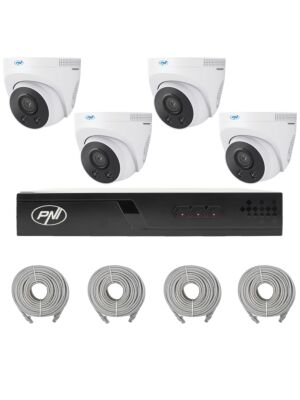 Videoüberwachungspaket mit 4 Kameras und 20 Meter Kabeln inklusive