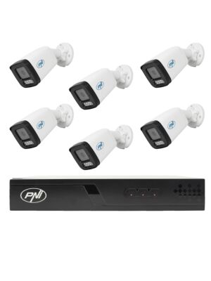 Videoüberwachungspaket mit 6 Kameras und 20 Meter Kabeln inklusive