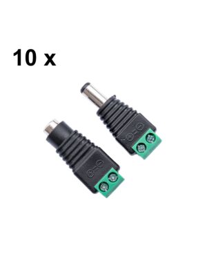 Satz mit 10 PNI M02-Netzsteckern (weiblich/männlich) für Überwachungssysteme