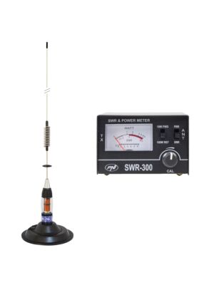 PNI ML70 CB-Antennenpaket, Länge 70 cm mit mitgeliefertem Magnet + PNI SWR-300 Reflektometer