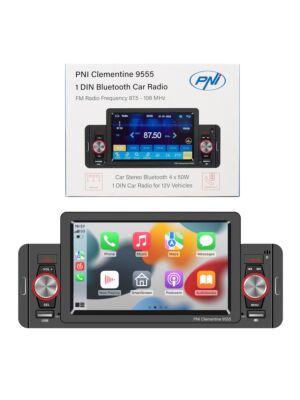 Auto MP5-Player PNI Clementine 9555 1DIN Display 5 Zoll 4 x 50W, Bluetooth, UKW-Radio, Carplay, RDS-Funktion