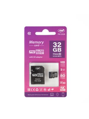PNI 32 GB MicroSD-Speicherkarte mit SD-Adapter