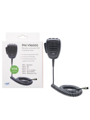 PNI VX6000 Mikrofon mit VOX-Funktion, mit 6 Pins, für CB-Radiosender