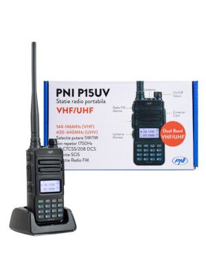 Tragbarer VHF / UHF-Radiosender PNI P15UV