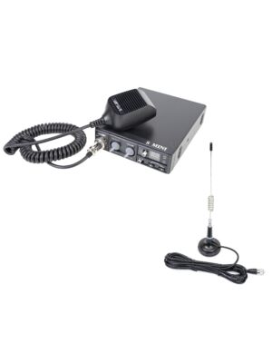 CB CRT S Mini Dual Voltage 12/24 V 4 W Radiosenderpaket + PNI ML29 CB-Antenne