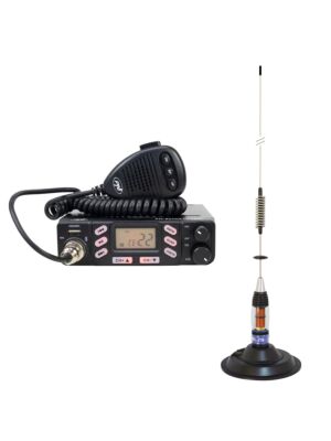 CB-Funkgeräte-Komplettset PNI Escort HP 6800 ASQ, 12/24 V mit CB-Antenne PNI ML70 und Magnet
