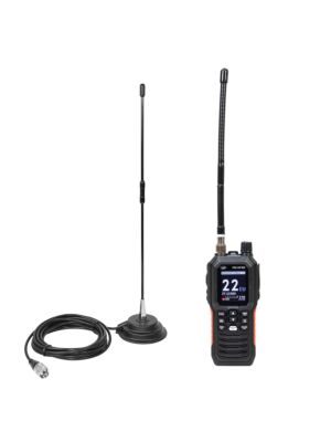 Tragbares CB-Funkgerät-Paket PNI Escort HP 102 Multistandard, 4W, 12V-24V, AM/FM mit CB-Antenne PNI Extra 40 mit Magneten