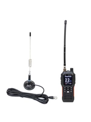 Tragbares CB-Funkgerät-Set PNI Escort HP 102 Multistandard, 4 W, 12–24 V, AM/FM mit CB-Antenne PNI ML29 und Magnet