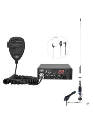 CB PNI ESCORT HP 8001L ASQ-Funkstationspaket + CB PNI S75-Antenne mit Kabel und fester Halterung