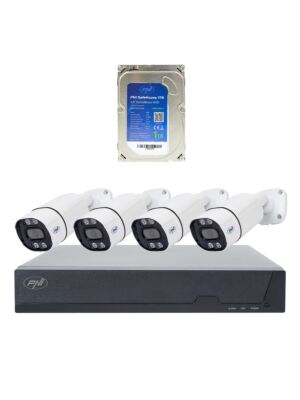 PNI House IPMAX POE 8 Videoüberwachungsset, NVR mit 4 Kameras und PNI SafeHouse 1 TB Festplatte