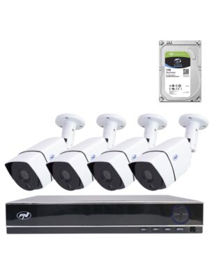 AHD PNI House PTZ1300 Full-HD-Videoüberwachungskit-Paket – NVR und 4 Außenkameras 2 MP Full HD 1080P mit Festplatte 1 TB inkl