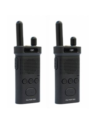 Kit mit 2 tragbaren Radiosendern PNI PMR R60 446 MHz, 0,5 W, 16 programmierbare Kanäle, 16 PMR- und 50 CTCSS- und 104 DCS-Töne, Sca