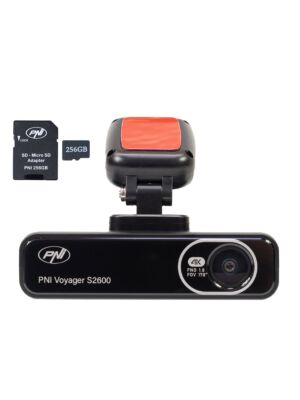 PNI Voyager S2600 DVR Autokamera-Paket, WLAN, 4K Ultra HD, GPS und 256GB microSD-Speicherkarte enthalten