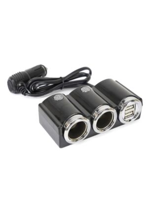 Auto-Zigarettenanzünder-Splitter PNI Lighter 20 12V/24V 2 Ausgänge, 2 x USB, LED-Anzeige