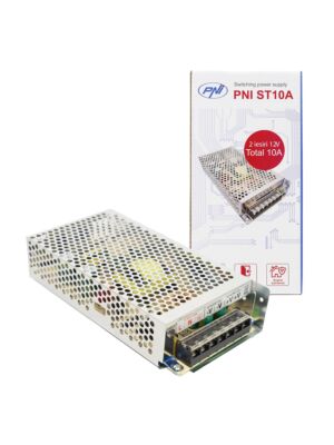 Stabilisierte Schaltspannungsquelle PNI ST10A 230V bis 12V 10A stabilisiert für Überwachungssysteme