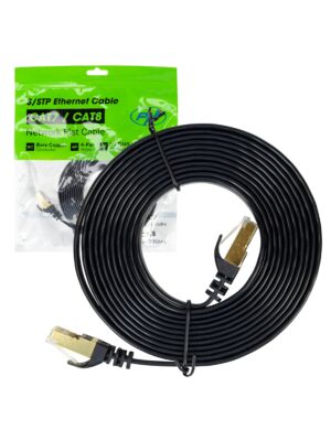 Flaches Netzwerkkabel CAT7 schwarz