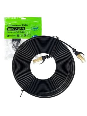 Flaches Netzwerkkabel CAT7 schwarz