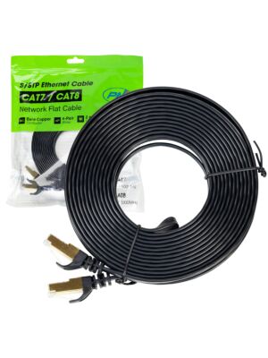 Flaches Netzwerkkabel CAT7 schwarz