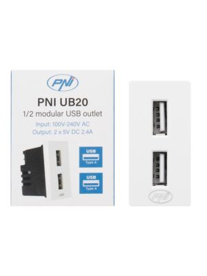 Stromanschluss 2 x USB PNI UB20, 5V 2,4A