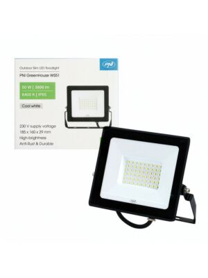 Schlanker LED-Reflektor PNI GreenHouse WS51 50W, 6400K