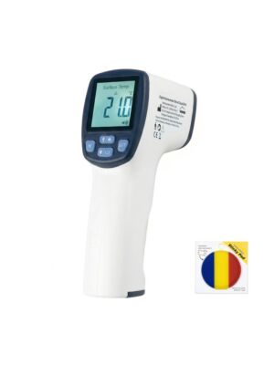 SilverCloud UF41 Digitalthermometer-Set für Körper und Oberflächen mit Klebepad und Flagge