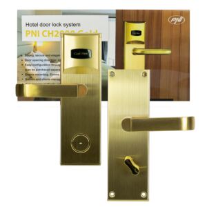 Yala Hotelzugangskontrolle PNI CH2000L Gold mit Kartenleser auf der linken Seite
