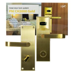 Yala Hotelzugangskontrolle PNI CH2000R Gold mit Kartenleser auf der rechten Seite