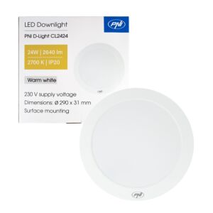 LED-Deckenleuchte PNI D-Light CL2424 24 W, rund, 2700 K, Stromversorgung 230 V, 2640 lm, warmweiß, Durchmesser 29 cm