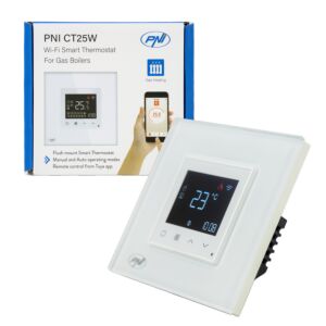 Smarter Thermostat PNI CT25W WiFi für Gasheizanlage, Einbaumontage, 16A, Steuerung über die Tuya Sm-Anwendung