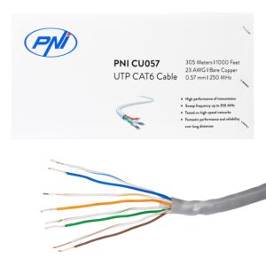 Kabel UTP CAT6 PNI CU057 aus Kupfer 0,57 mm