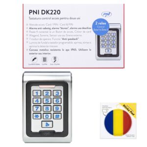 PNI DK220 Zutrittskontroll-Tastaturpaket, Standalone-Version mit Klebepad-Flag