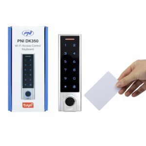 PNI DK350 Zutrittskontroll-Tastaturpaket mit Wi-Fi Tuya-Anwendung und 10 EMC-01 RFID 125 kHz-Karten