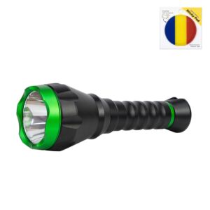 PNI Adventure F750 Green Light Aluminium-Taschenlampe im Set mit Klebepad-Flagge